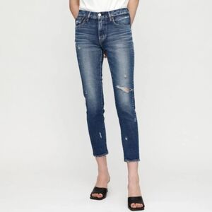 Moussy Vintage Blue Denim with Tan Patch